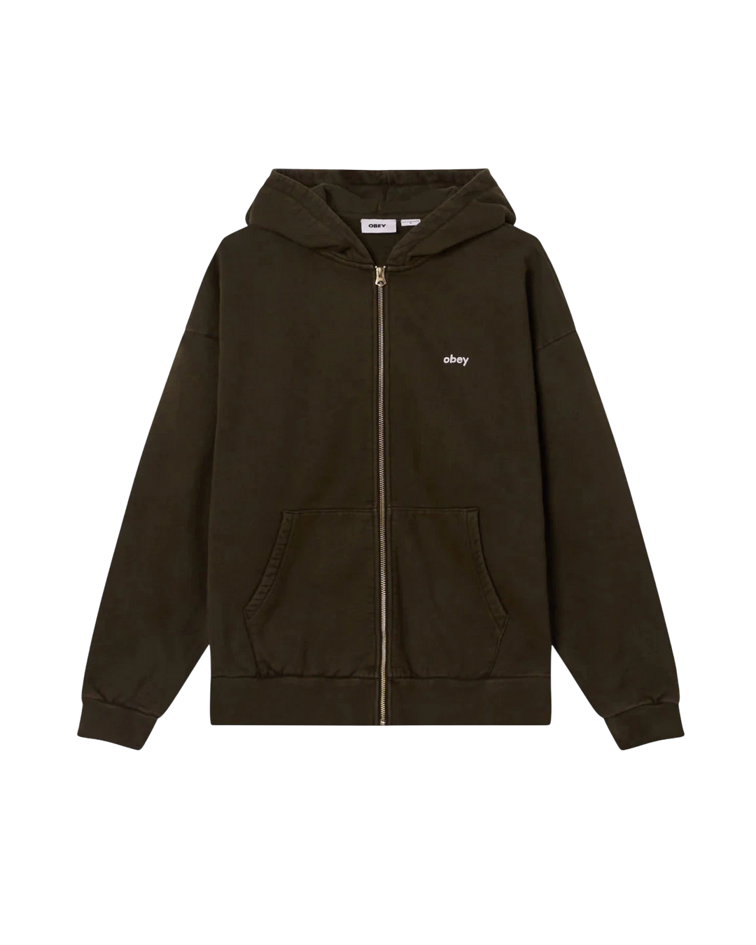 LOWERCASE PIGMENT ZIP HOODIE BLACK