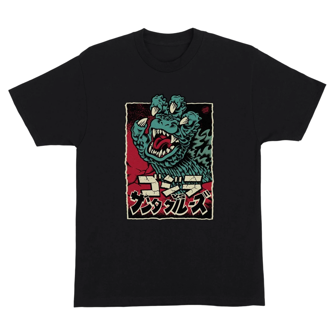 SANT CRUZ GODZILLA HAND TEE BLACK
