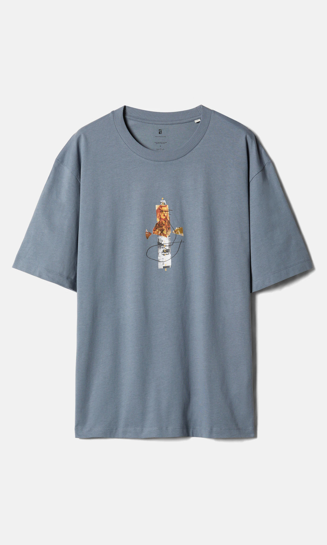 GREY WORLD TEE DUSTY BLUE