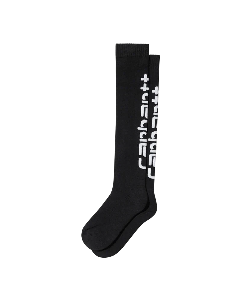 SCRIPT SOCKS BLACK WHITE