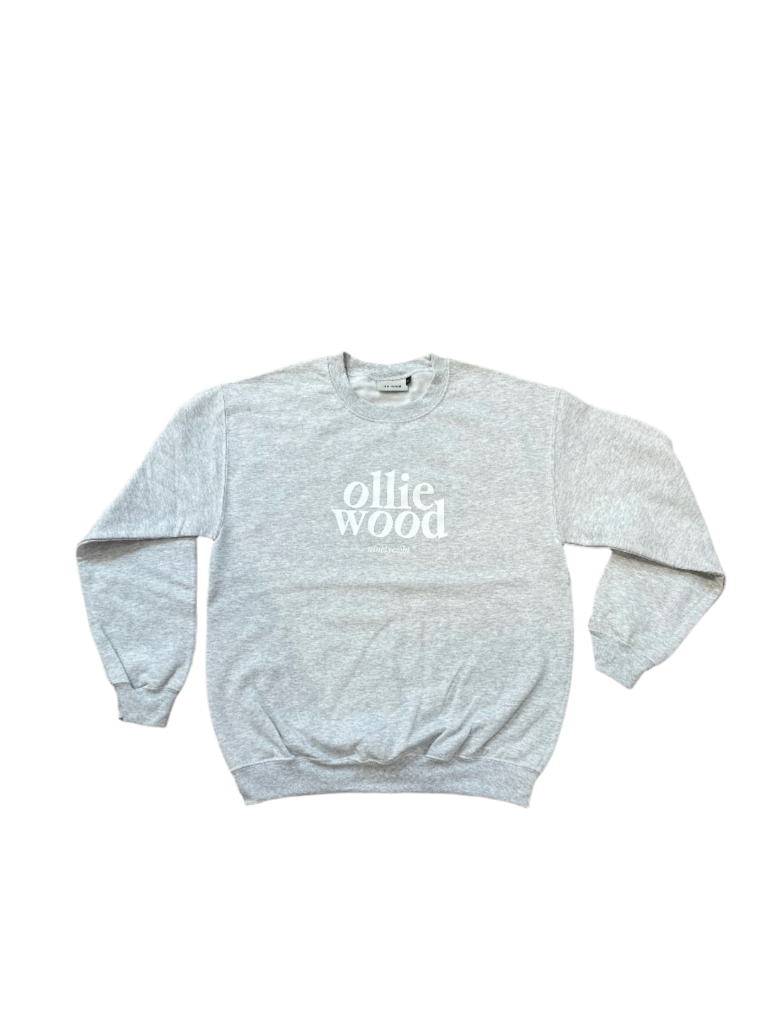 OLLIEWOOD CLASSIC CREWNECK WHITE ASH GRAY