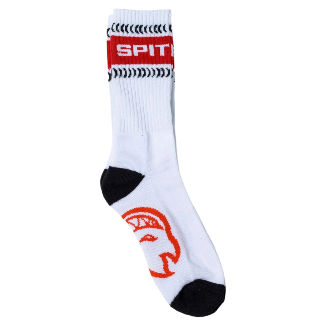 CLSC87 SWIRL SOCKS WHITE BLACK RED (3PACK)