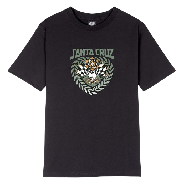 WOMEN HEART SET FRONT DOT TEE BLACK WASH