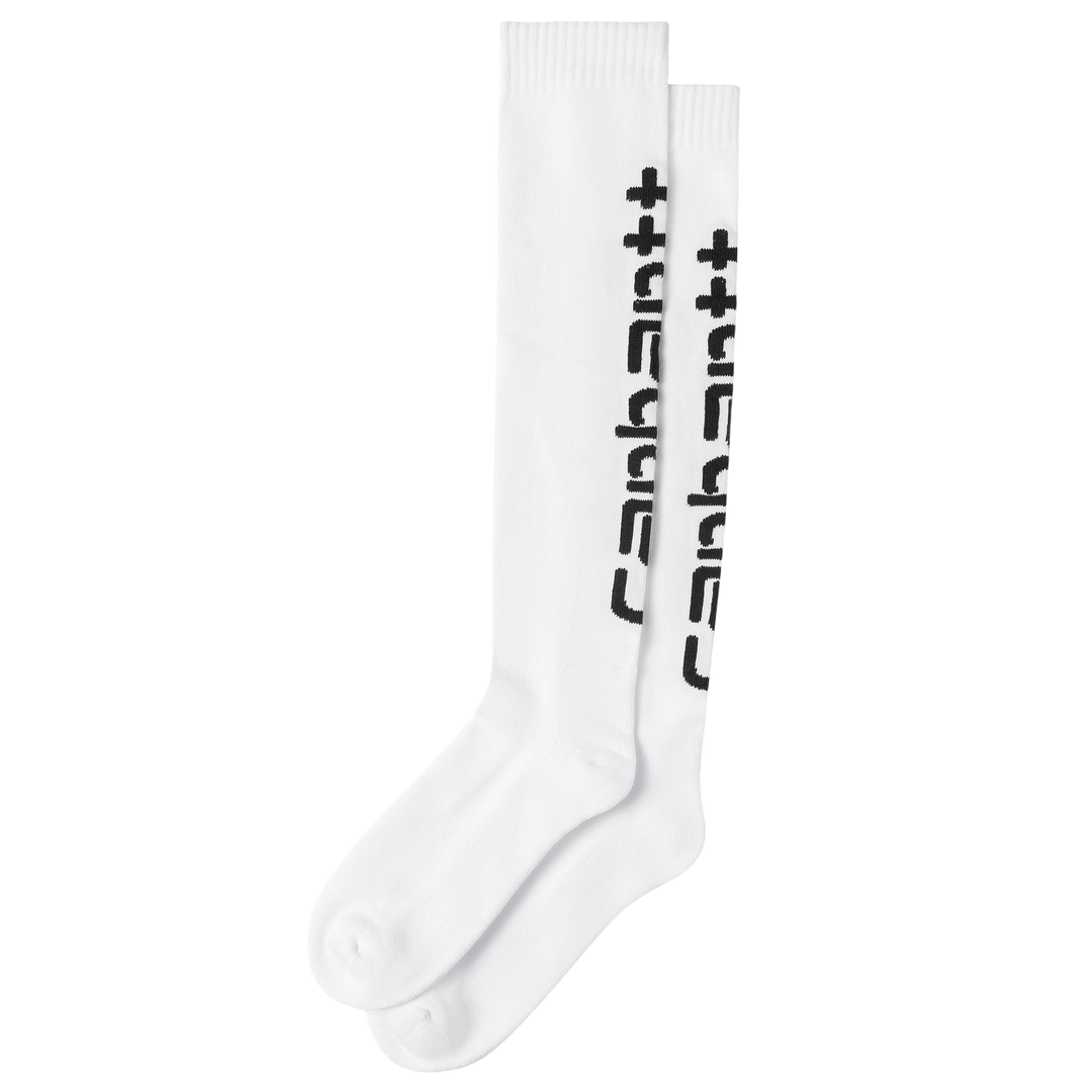 SCRIPT SOCKS WHITE BLACK