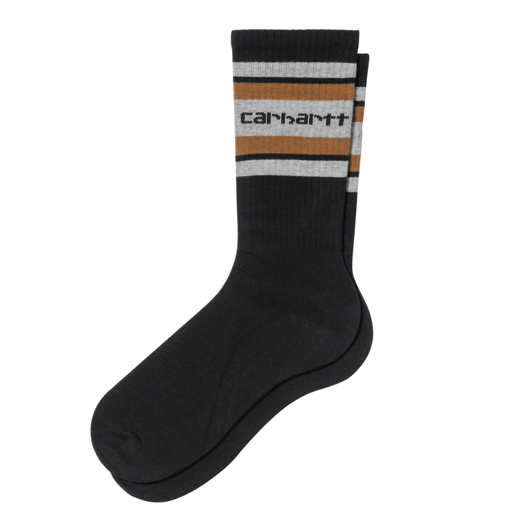 CONNORS SOCKS BLACK GREY HEATHER