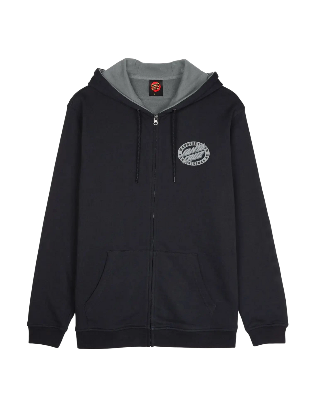 MFG OVAL DOT ZIP HOODIE BLACK