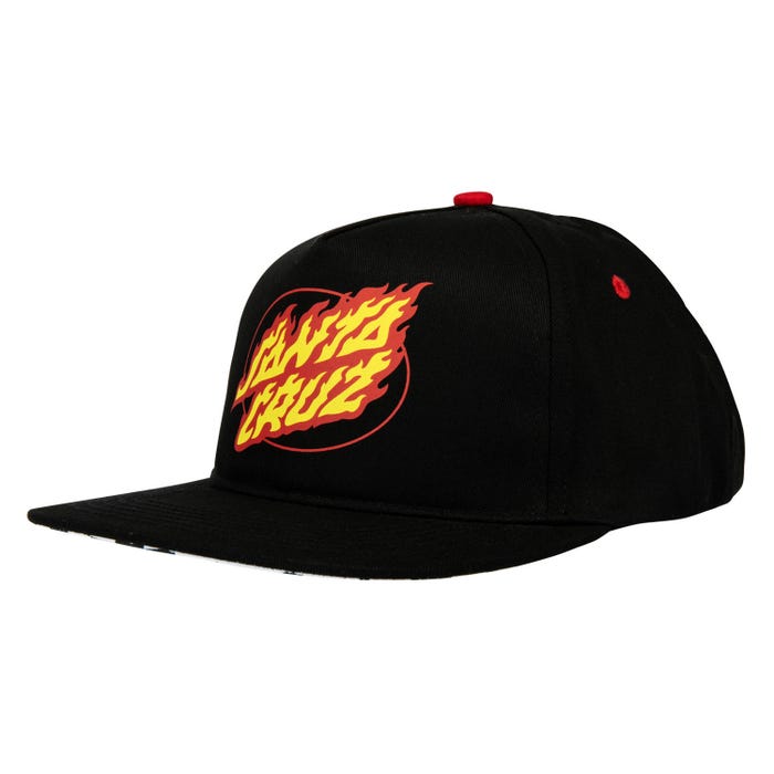 YOUTH TRUE OVAL FLAME DOT CAP BLACK