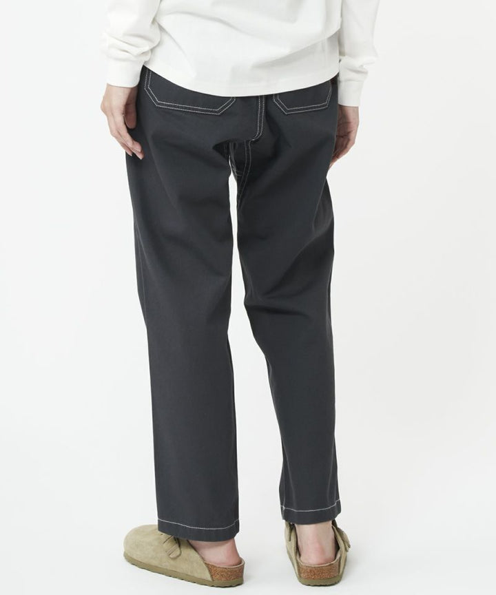 CONTRAST STITCH LOOSE TAPERED RIDGE PANT CHARCOAL