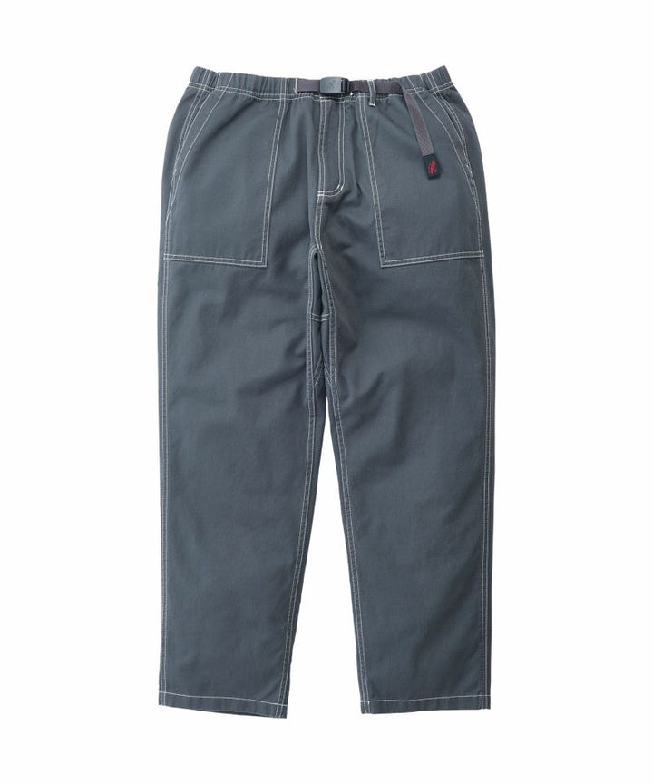 CONTRAST STITCH LOOSE TAPERED RIDGE PANT CHARCOAL