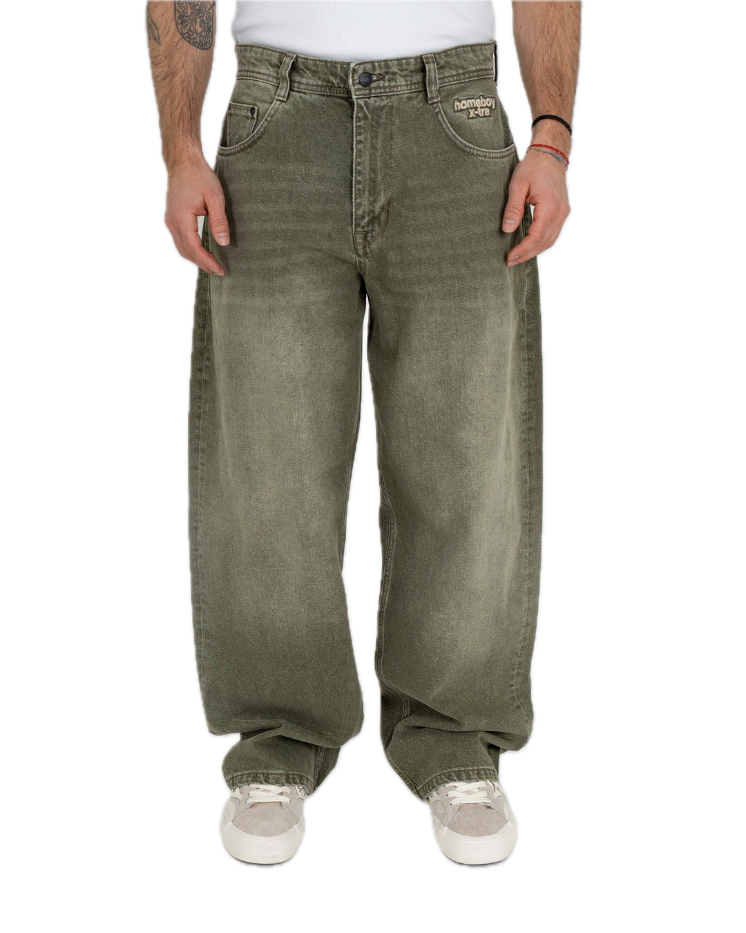 Homeboy Dye Denim Washed Green Front