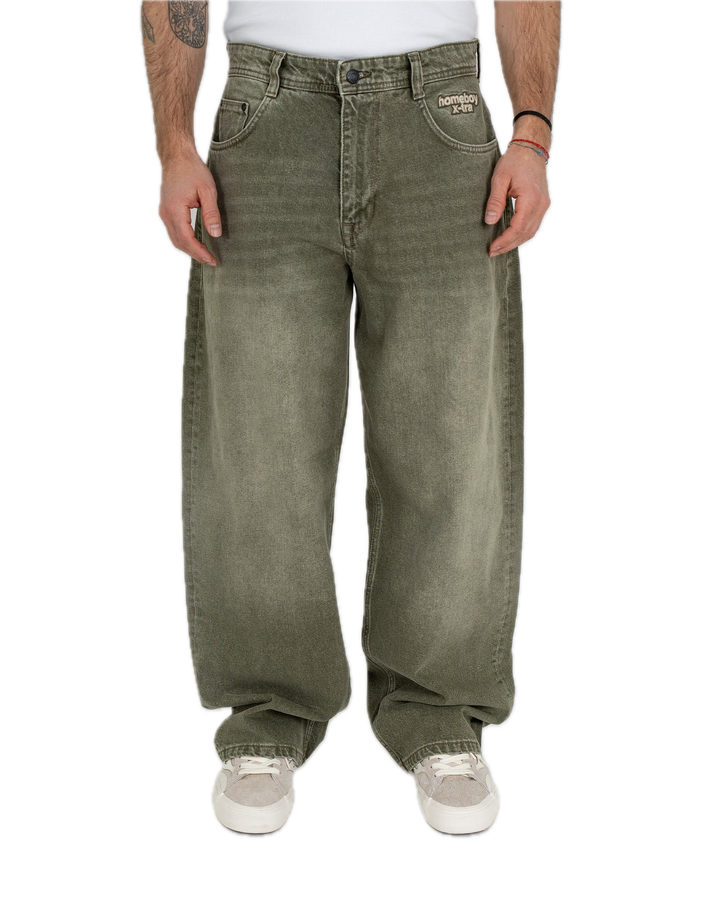 Homeboy Dye Denim Washed Green Front