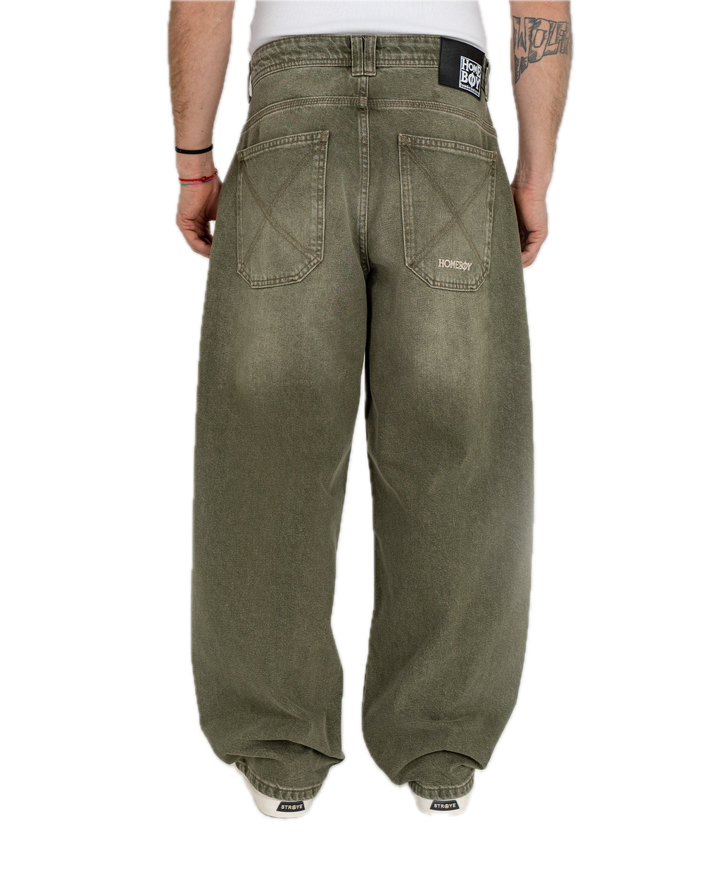 Homeboy Dye Denim Washed Green Back