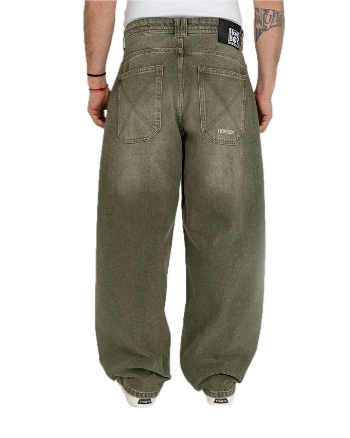 Homeboy Dye Denim Washed Green Back