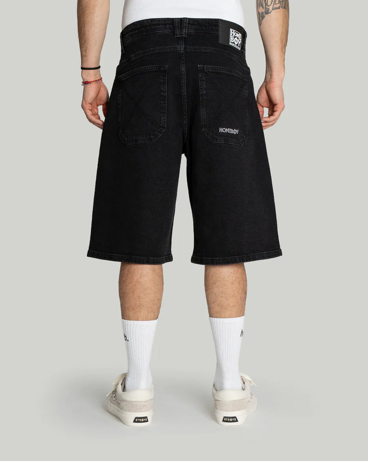 X-TRA MONSTER DENIM SHORTS WASHED BLACK