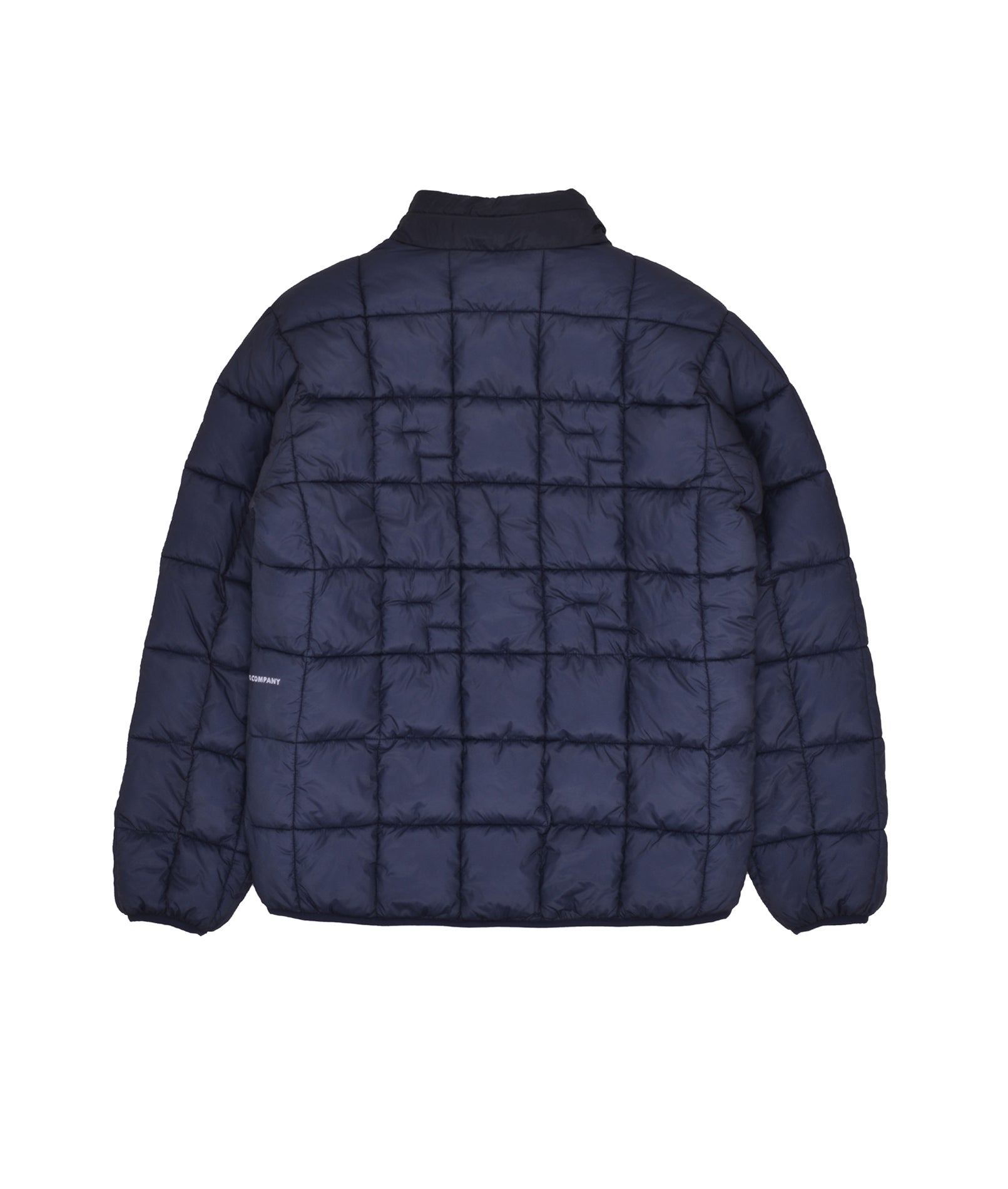 QUILTED REVERSIBLE PUFFER NAVY DRIZZLE