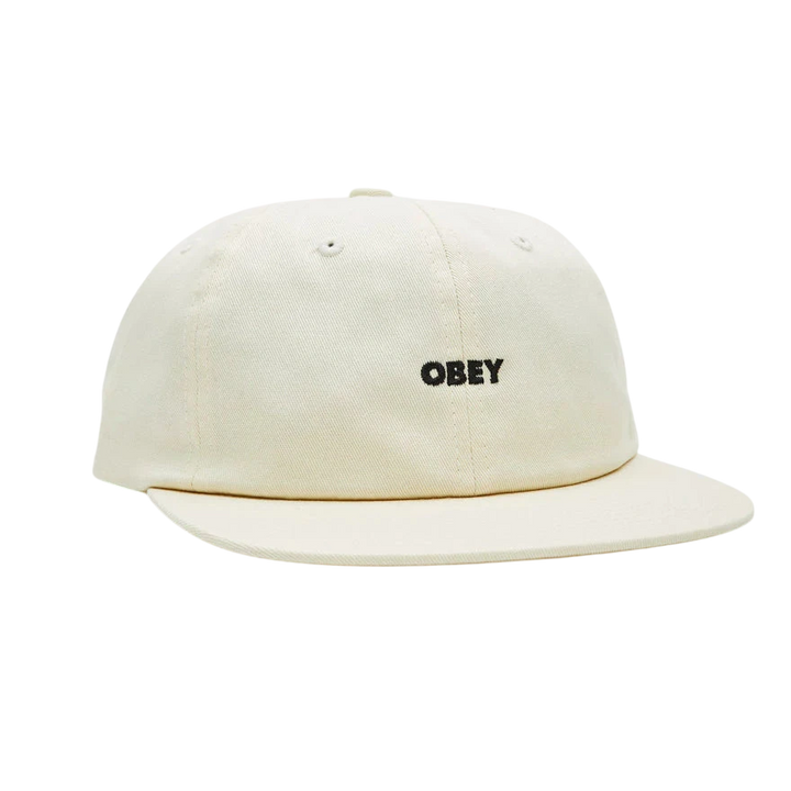 BOLD TWILL 6 PANEL STRAPBACK UNBLEACHED