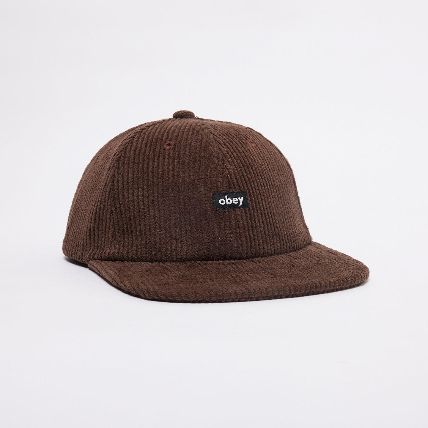 OBEY CORD LABEL 6 PANEL STRAP BROWN