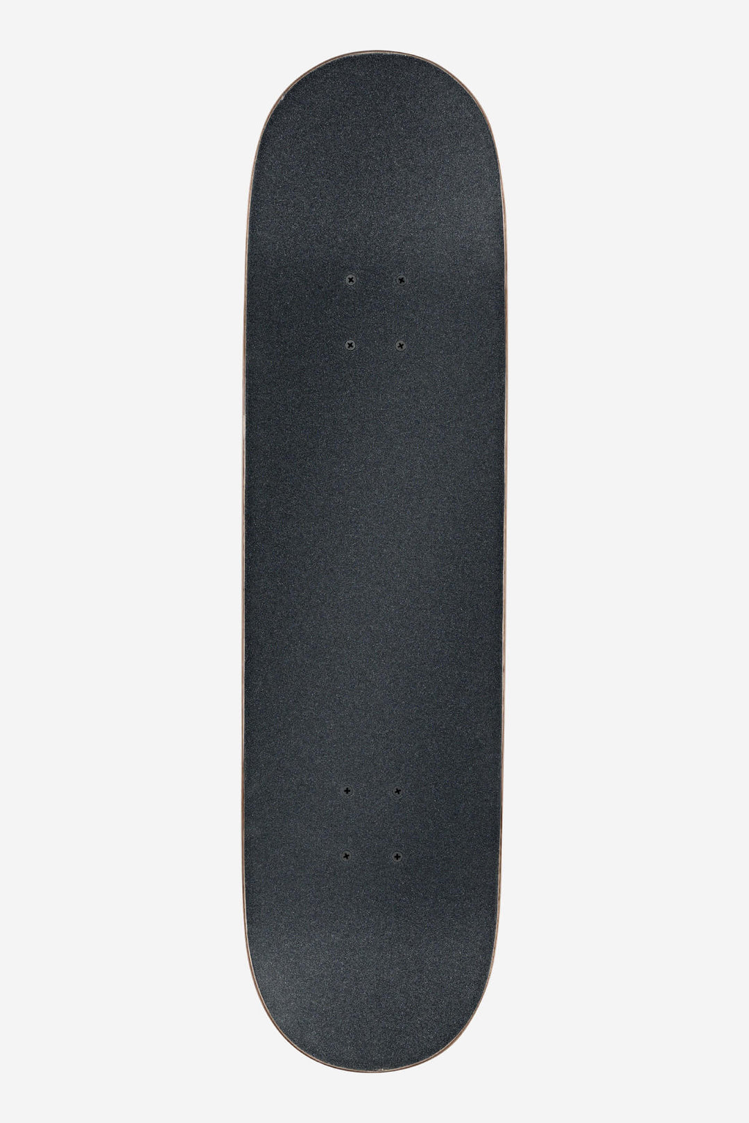 Globe Black skateboard deck on a white background complete set up