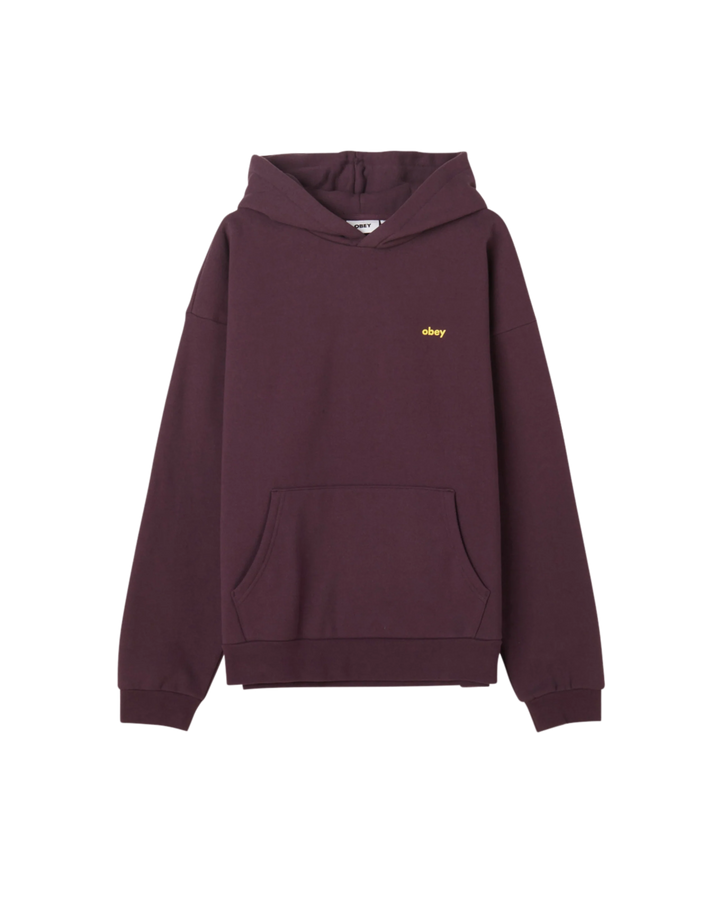 OBEY DESIGN EXTRA HEAVY HOODIE PLUM PERFECT