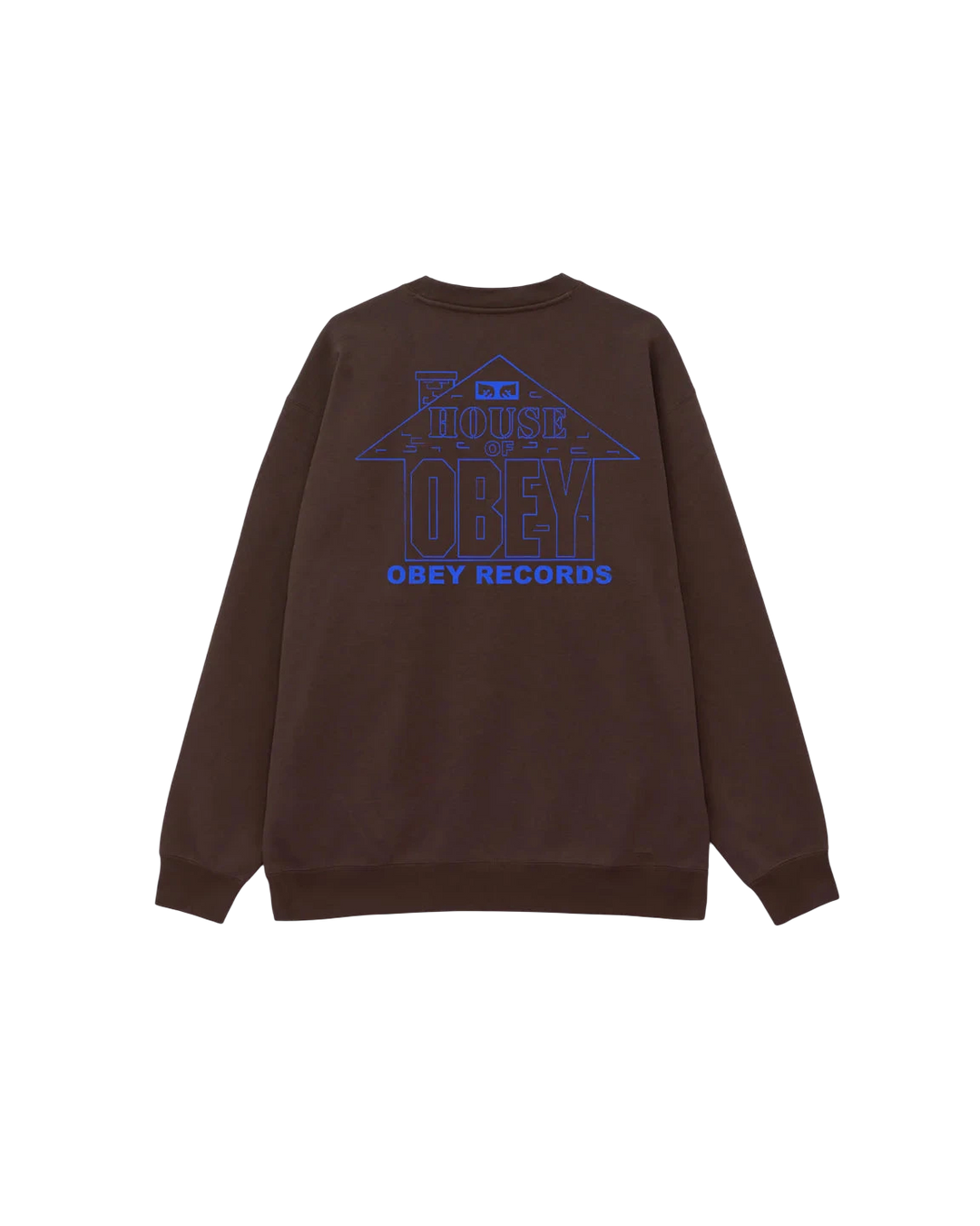 HOUSE OF OBEY RECORDS CREWNECK JAVA BROWN