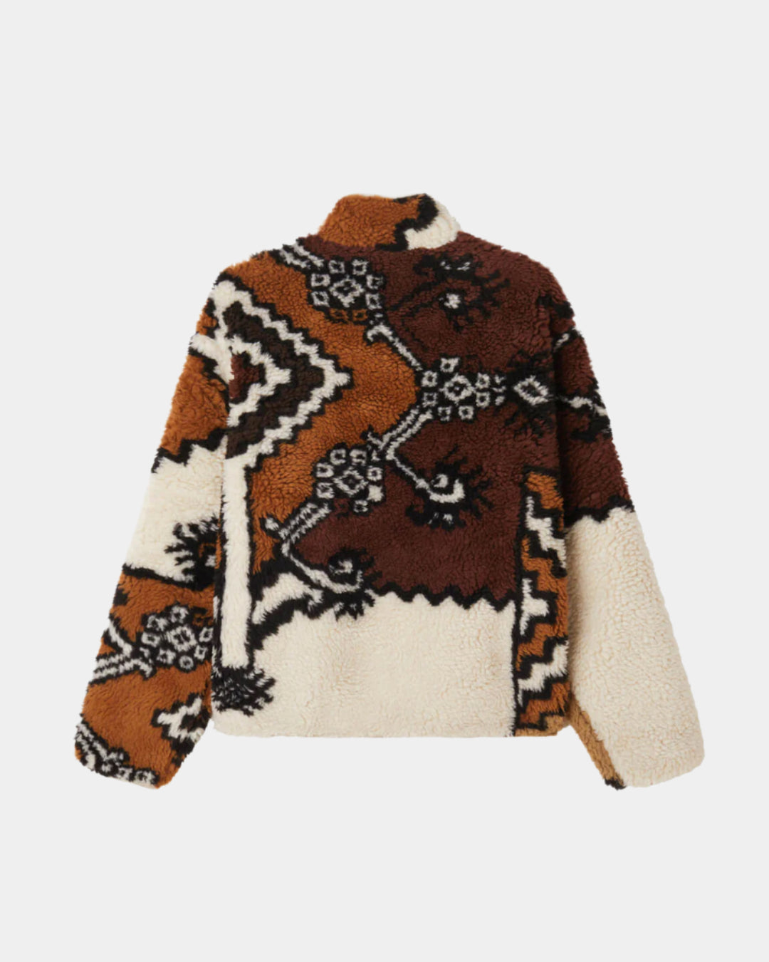 MOROCCAN RUG SHERPA JACKET BROWN