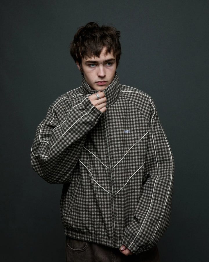 LEISURE TRAINING JACKET ABBEY STONE PLAID