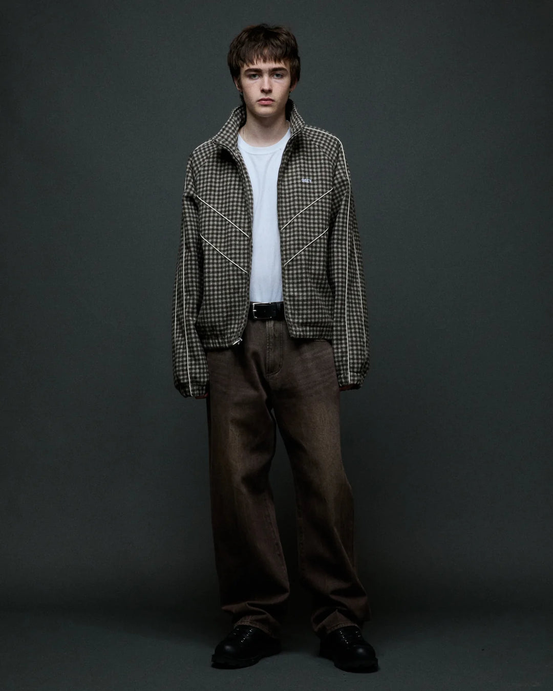 LEISURE TRAINING JACKET ABBEY STONE PLAID