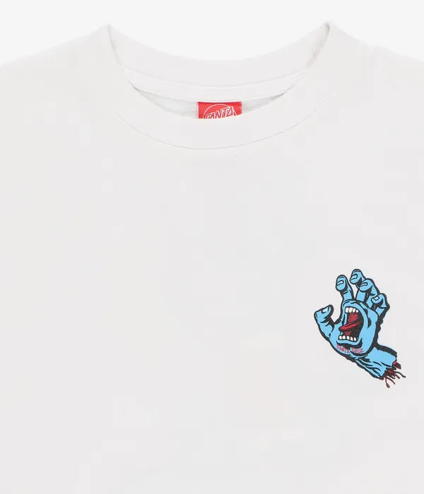 SCREAMING HAND CHEST TEE WHITE