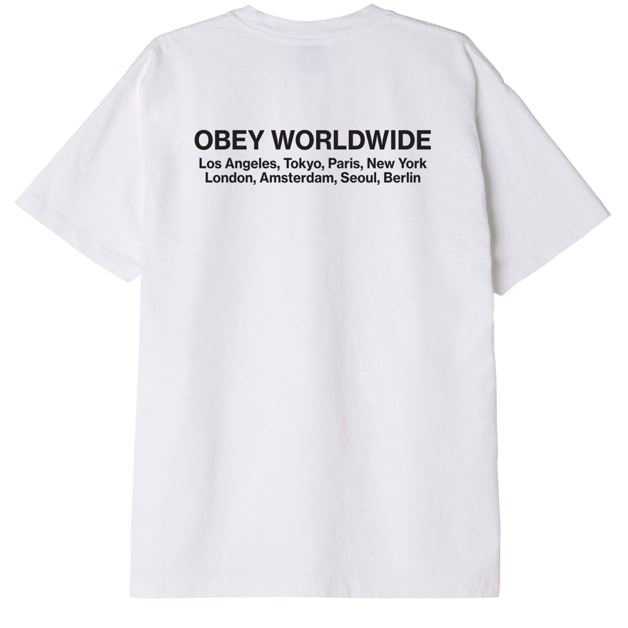 OBEY WORLDWIDE CITIES TEE WHITE