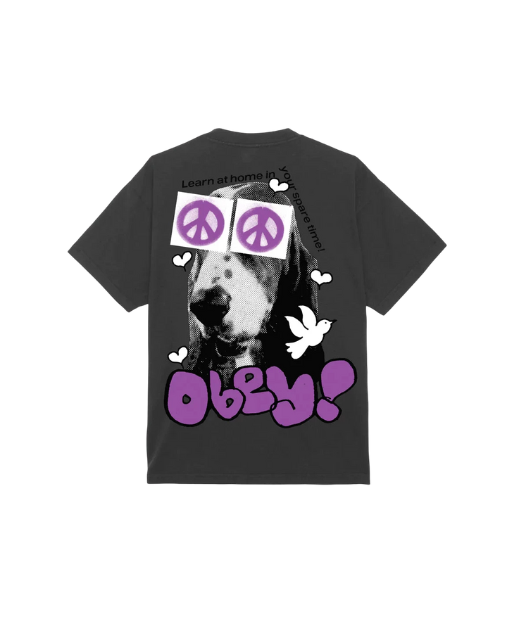 PEACE EYES HEAVYWEIGHT T-SHIRT VINTAGE BLACK