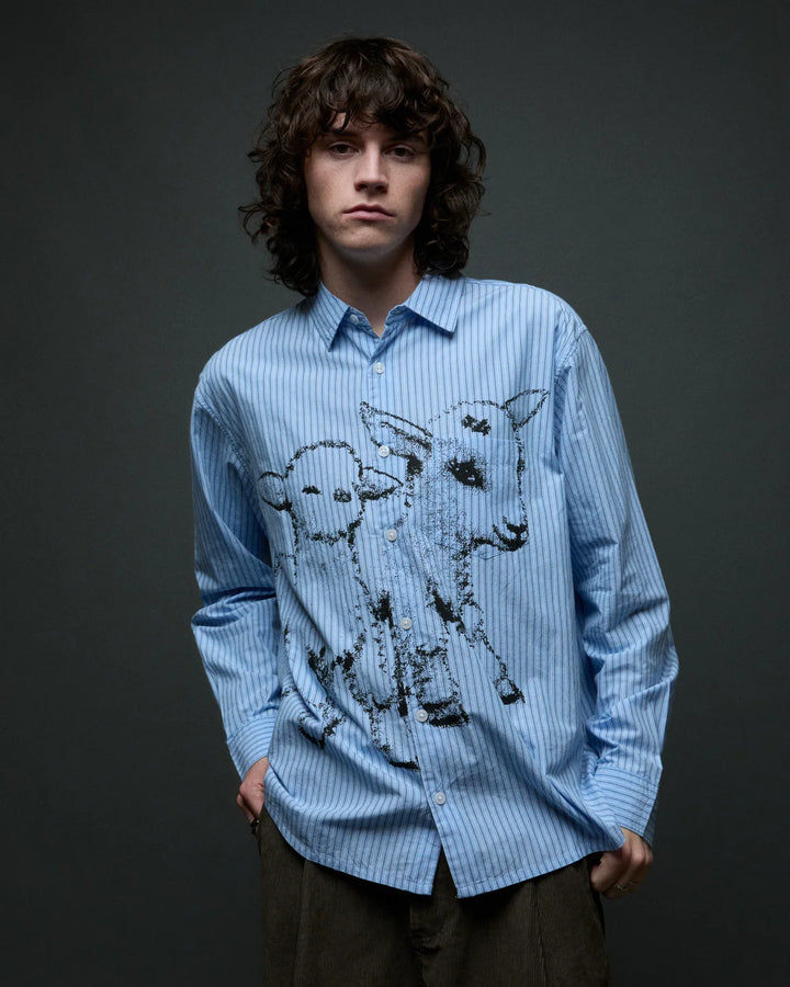 BILLY WOVEN SHIRT LIGHT BLUE
