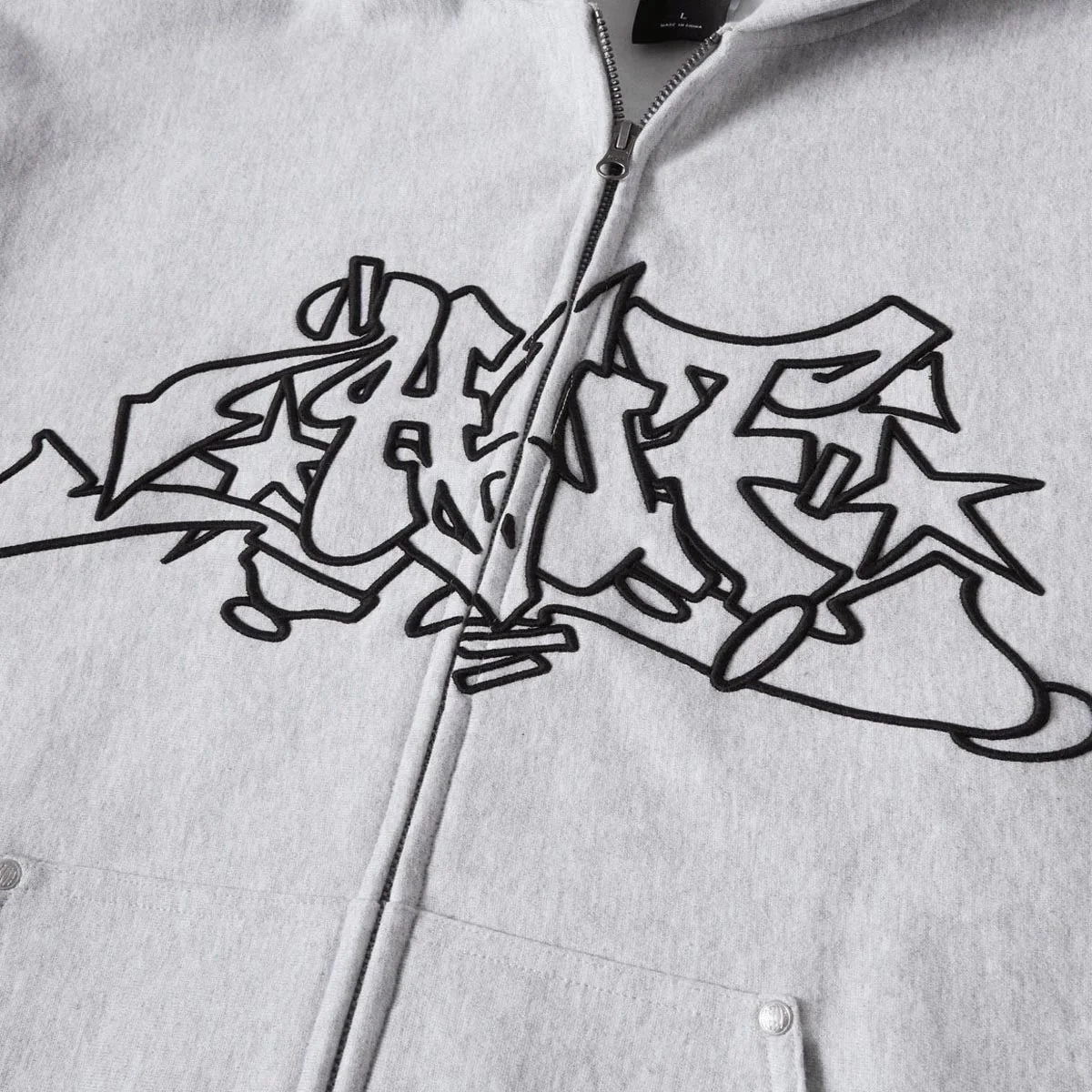 OUTLINES HEAVY WEIGHT HOODIE HEATHER GREY