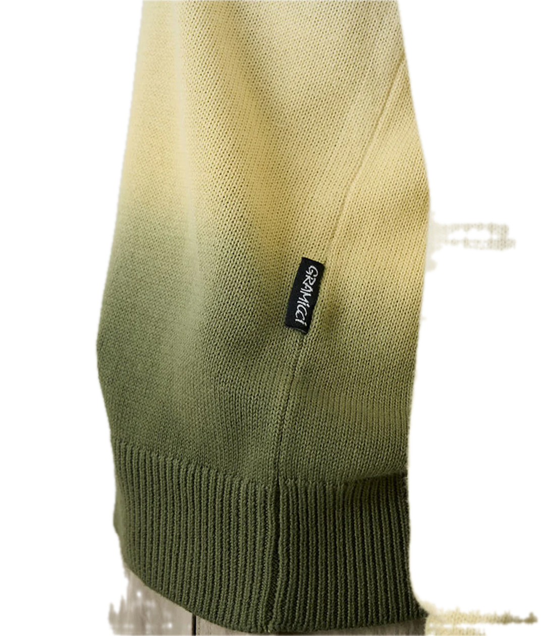 Green and beige gradient scarf