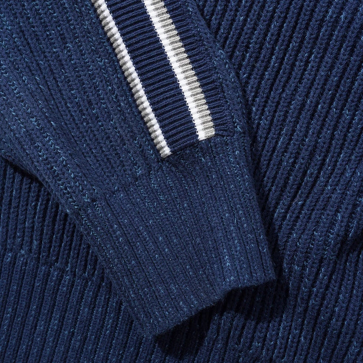 CLUB ZIP-THRU KNIT WASHED NAVY