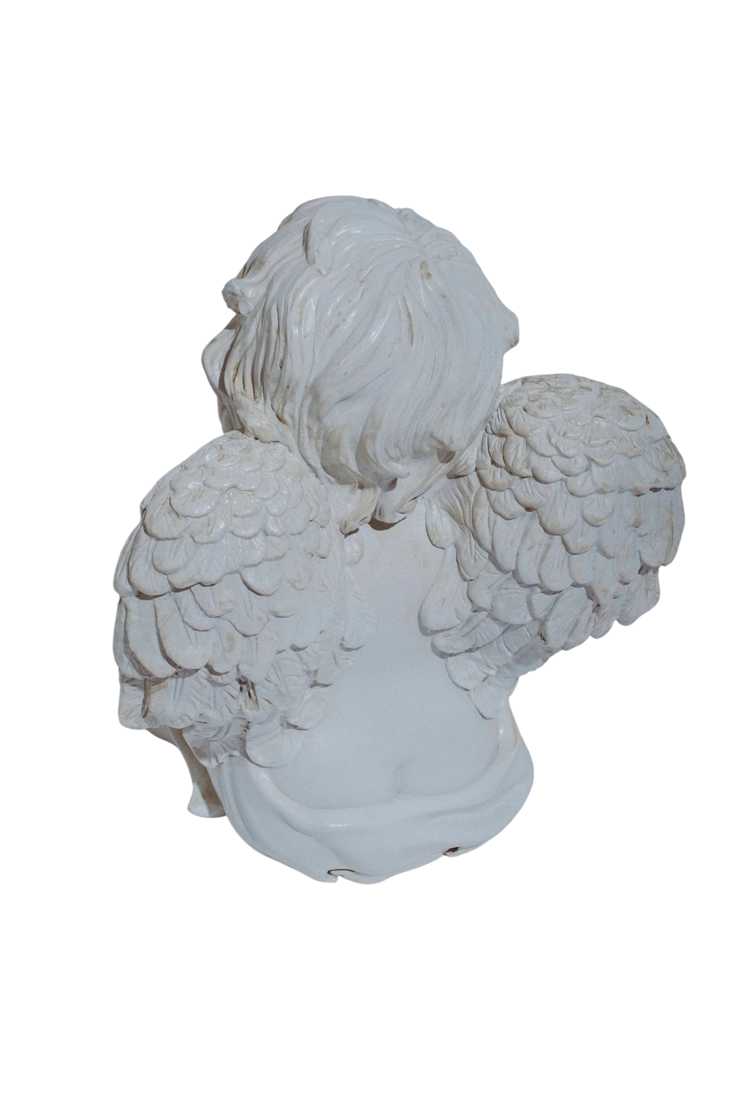 SMOKING CHERUB HIDE A KEY STATUE WHITE