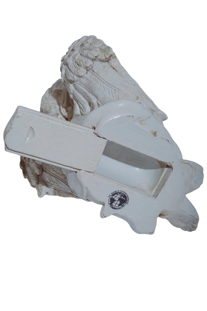 SMOKING CHERUB HIDE A KEY STATUE WHITE