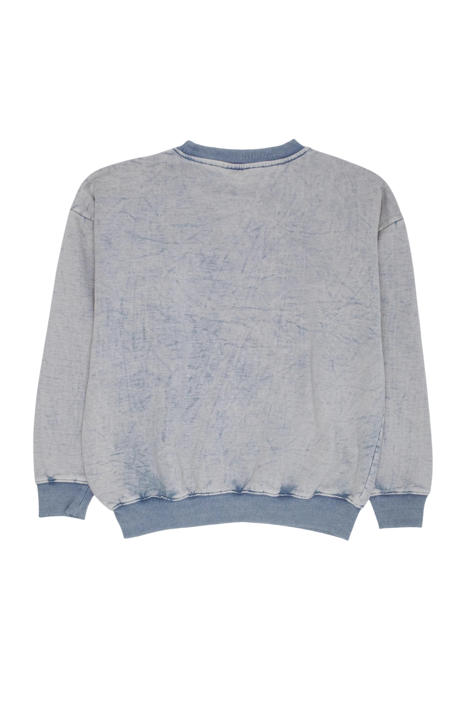 LITTLE STAMP SNOW WASH CREWNECK DUSTY BLUE