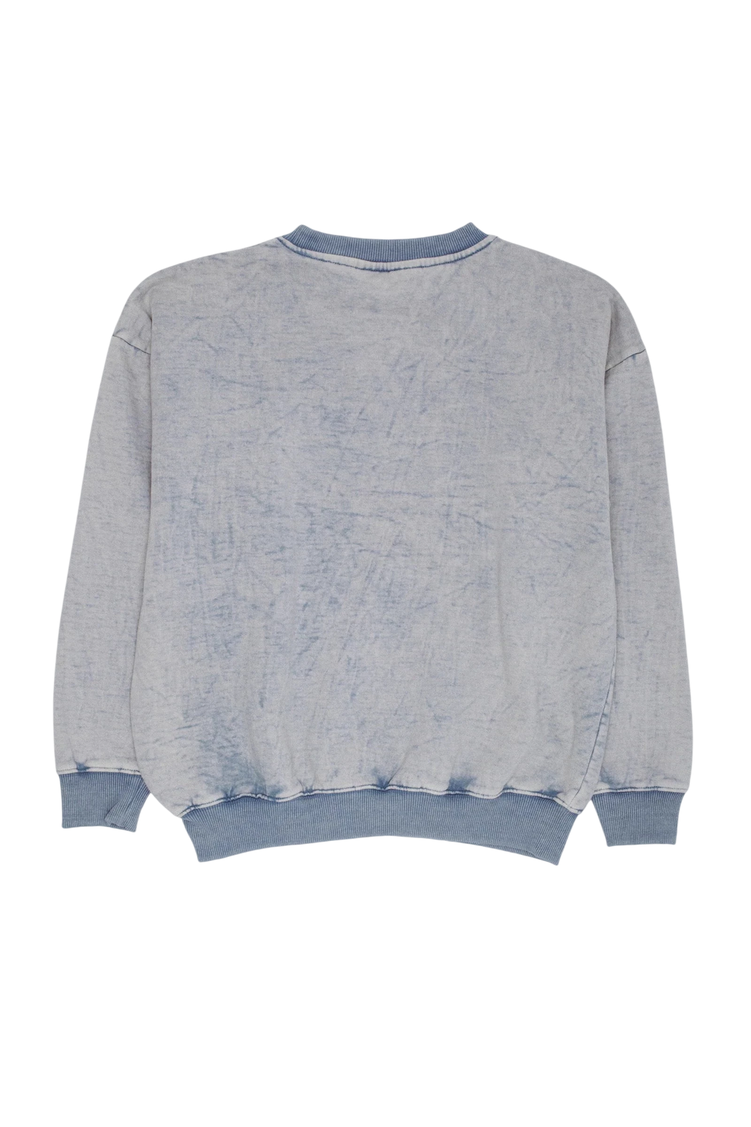 LITTLE STAMP SNOW WASH CREWNECK DUSTY BLUE
