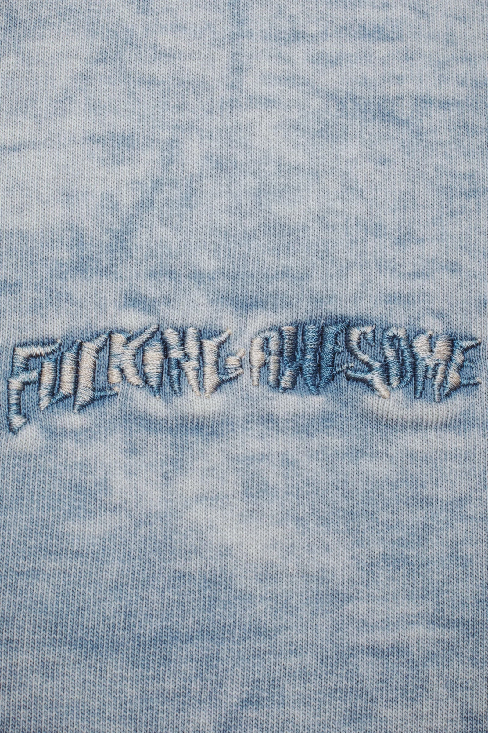 LITTLE STAMP SNOW WASH CREWNECK DUSTY BLUE