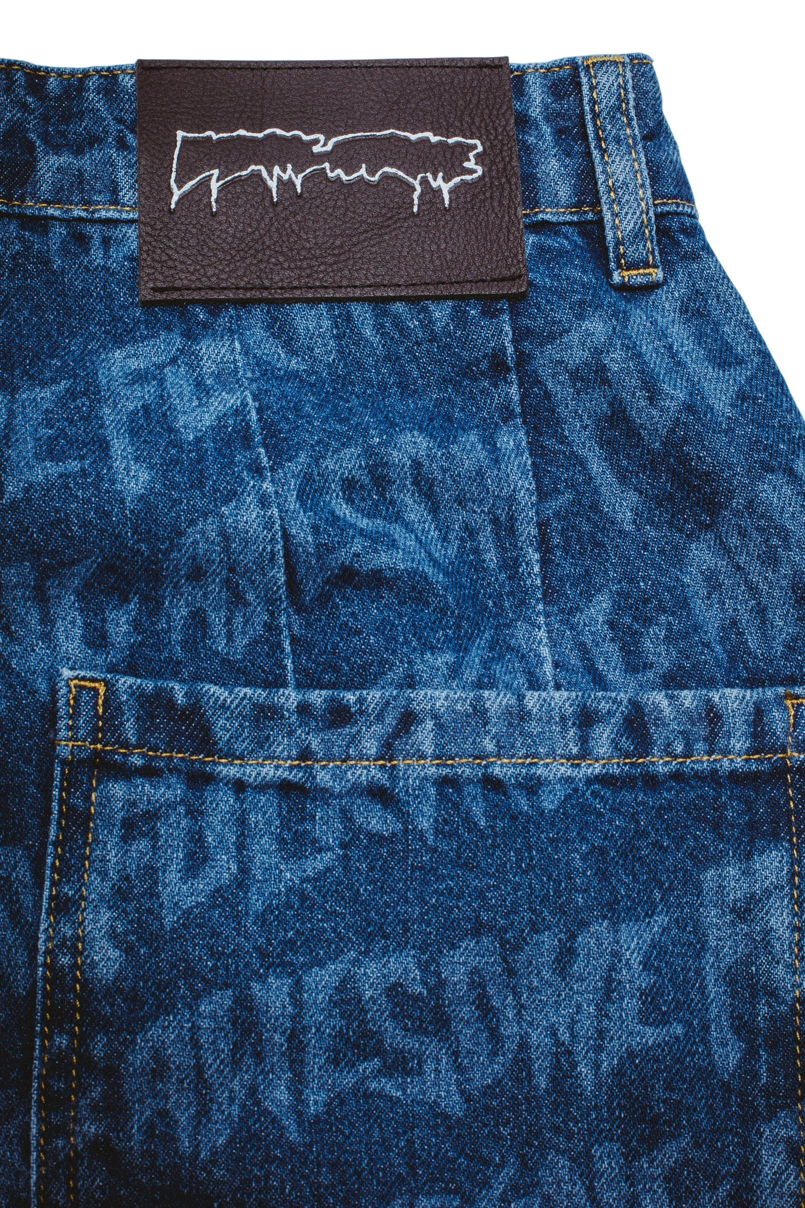 BAGGY LASER STAMP SHORTS BLUE