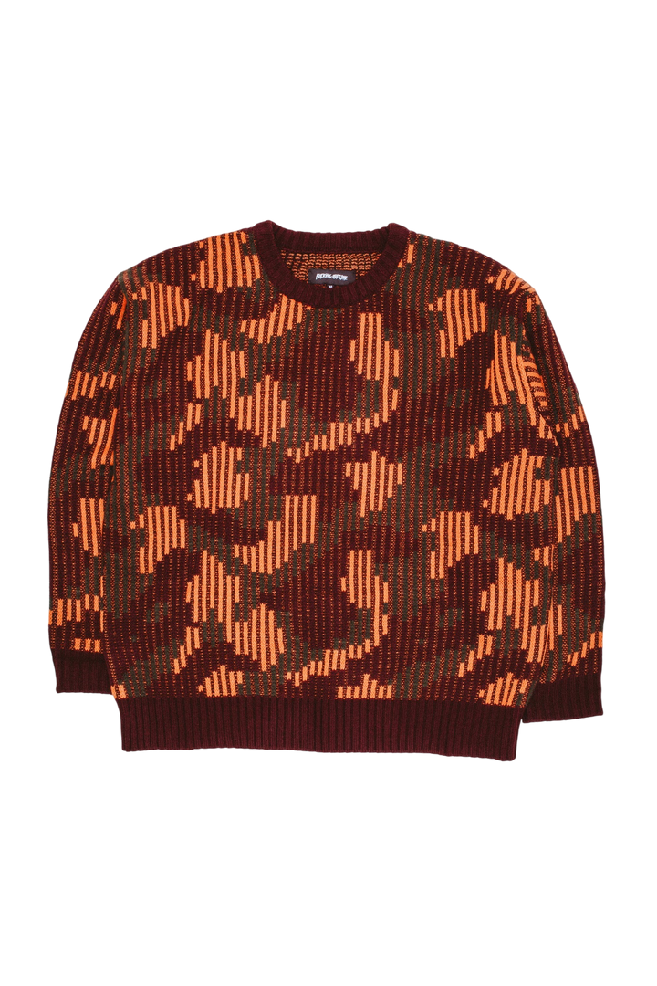 CAMO SWEATER ORANGE CAMO