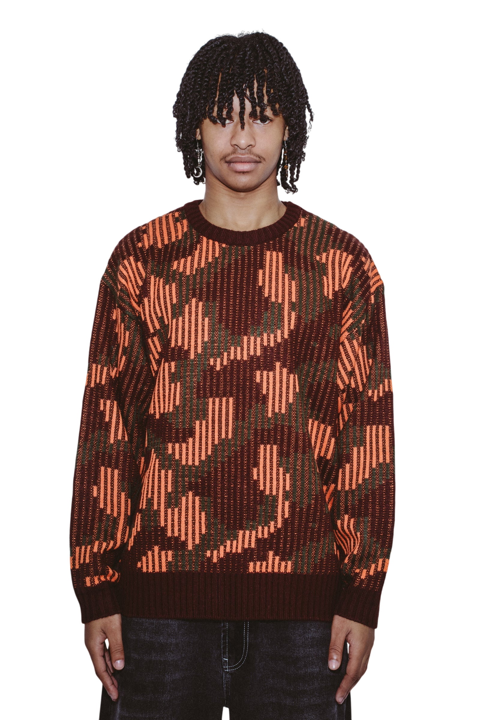 CAMO SWEATER ORANGE CAMO