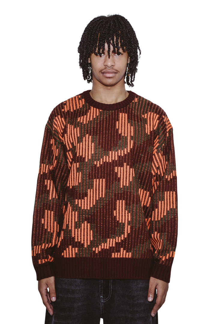 CAMO SWEATER ORANGE CAMO