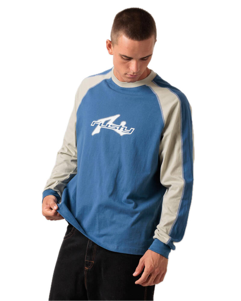 RUSTY FADE-R LONG SLEEVE TEE ATLANTIC BLUE