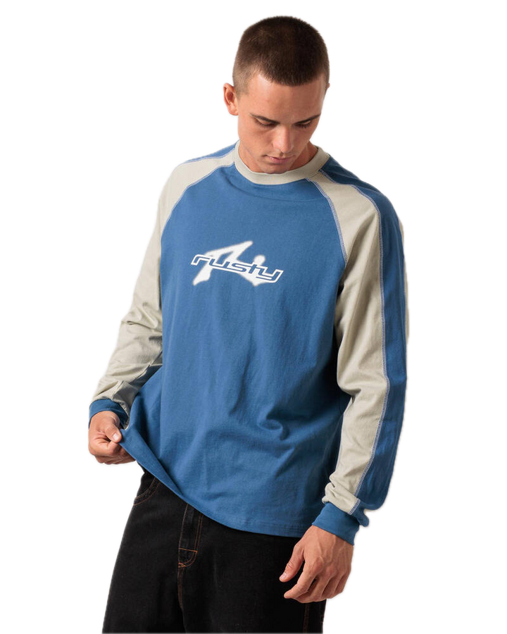 RUSTY FADE-R LONG SLEEVE TEE ATLANTIC BLUE