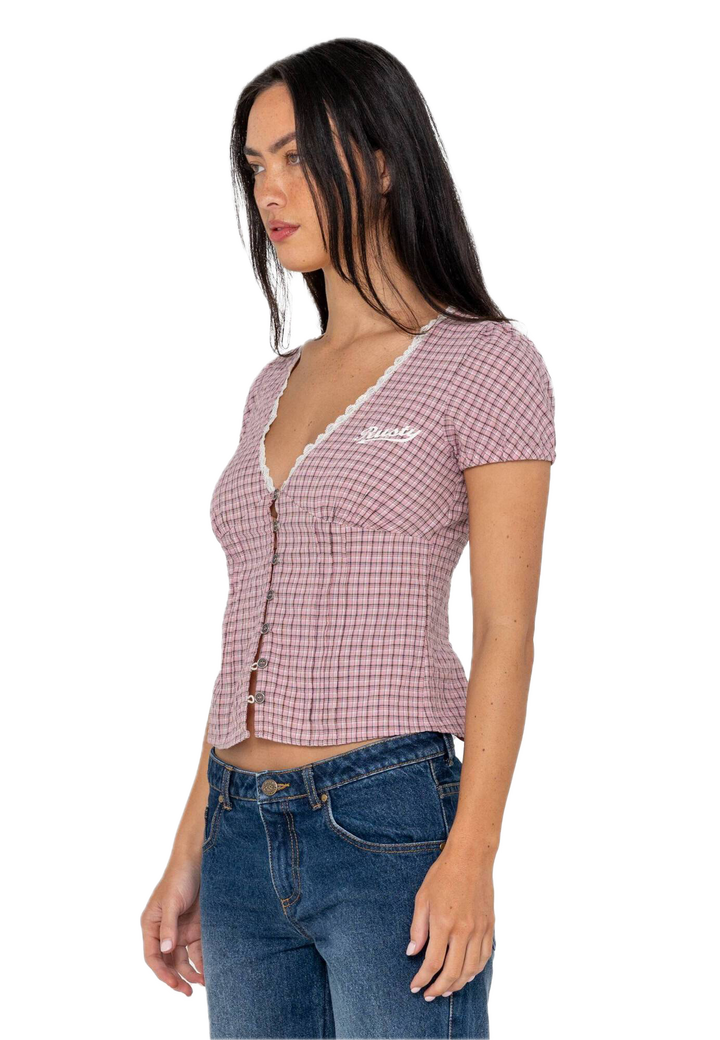 RUSTY PEGGY SUE BUTTON DOWN BLOUSE