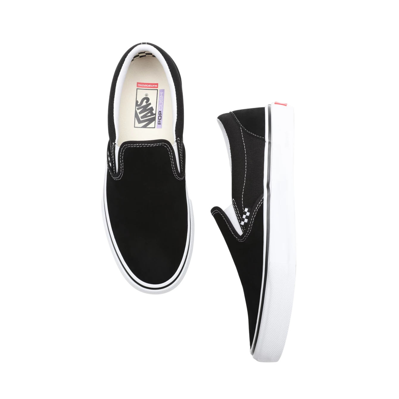 SKATE SLIP-ON BLACK WHITE