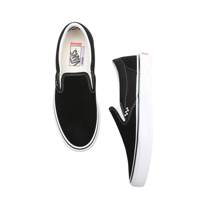 SKATE SLIP-ON BLACK WHITE