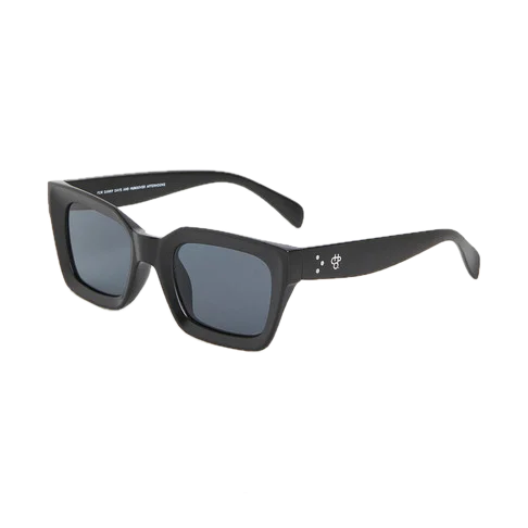 Black sunglasses with dark lenses