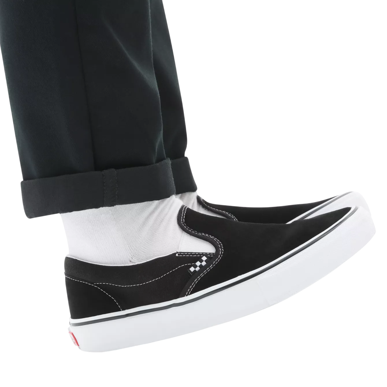 SKATE SLIP-ON BLACK WHITE